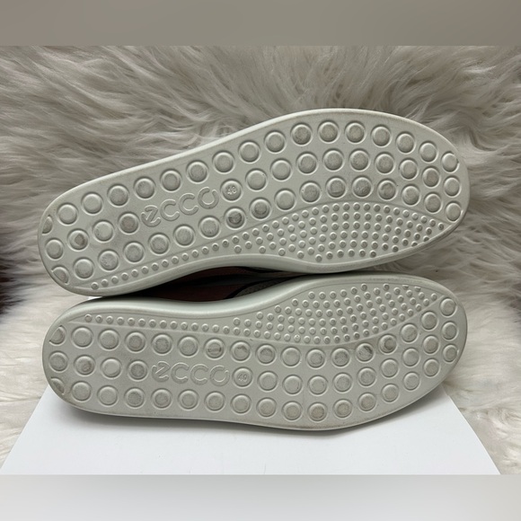 ECCO  Size 9 - 9.5 Soft Classic Retro Tie Trainers Sneaker Shoes Grey Rose - Picture 9 of 14